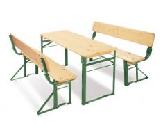 Pinolino 201395 Sepp - Set Infantil de Mesa y Bancos de Madera