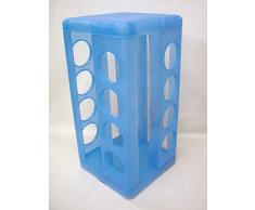 SOPORTE GIRATORIO PLASTICO PARA 16 BOTES ESPECIEROS ESPECIES ESPECIAS AZUL (LEER ANTES LAS MEDIDAS PARA LOS BOTES)