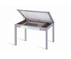 Portus Mesa Salsa, Cristal Blanco Óptico Brillo, 110x70