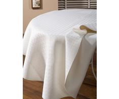 caligomme protección de mesa blanco oval 135 x 220 cm
