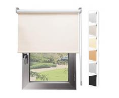 Decorestor Estor Opaco TÉRMICO Premium A Medida, Desde 40 a 300 cm de Ancho. Cierra el Paso de luz, conserva tu intimidad. Arena. Estores Enrollables para Ventanas y Puertas.