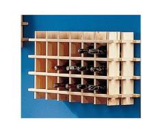 Sistema Botellero modular PRIMAVINO, máx. 24 botellas, pino natural, apilable / ampliable - alt. 54 x anch. 75 x pr. 22 cm