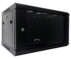 6u 48,26 cm 450 mm negro profundo de pared gabinete y proporcione 48,26 cm estante fijo voladizos modém estante 300 mm Deep