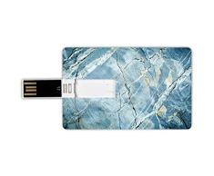 8GB Forma de tarjeta de crédito de unidades flash USB Mármol Estilo de tarjeta de banco de Memory Stick Exquisita piedra de granito Arquitectura Suelo Artístico Naturaleza Imagen de roca difuminada,Na