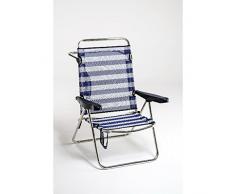 Manufacturas Alco 671ALF-0056 Silla de playa 5 Pos. Aluminio Rayas Azules