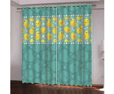 LOVEKKK Blackout Curtain imágenes de Dibujos Animados Cortina Ocultante con 8 Ojales Suave para Ventanas de Habitación Infantil, 100% Poliéster, 2 Piezas 140x175cm(An x Al)
