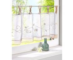 SIMPVALE - Corto Cortina Moderna - Visillo para Cortina - Voile para la Cocina, el café (Beige, Ancho 145cm/altura 60cm)