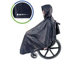 GOTITA - Poncho Impermeable para Silla de Ruedas - Chubasquero Universal - Capa de Lluvia para Silla de Ruedas fácil de Usar. Poncho de diseño Italiano (Azul Marino)