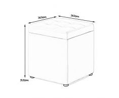 taburete de cuero artificial / Banco de zapatos creativo / Tienda de ropa Taburetes / Caja de almacenamiento para el hogar / Taburete multifuncional / Taburete de ocio / Taburete de cama Sofá Taburete de pie / 30 * 30 * 35cm ( Color : Negro )
