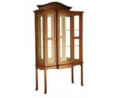 CAL FUSTER - Vitrina de Madera de Caoba con estantes de Cristal. Medidas: 140x92x35 cm.
