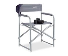 Relaxdays 10021009 Silla Director Plegable para Maquillaje, Camping y Pesca, Gris, 81.5 x 56 x 50 cm