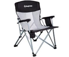 KingCamp Silla de Camping Plegable Transpirable con portavasos y Bolsillo