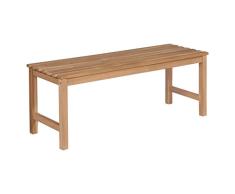 Festnight Banco Jardin Exterior Banco Terraza de Madera de Teca Maciza Marrón 120x40x45 cm