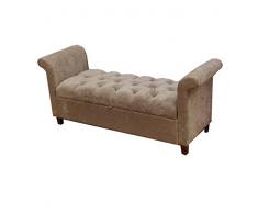 DRW Descalzadora con arcón para Guardar Cosas 137x60x46.5 cm⦠(Marrón)
