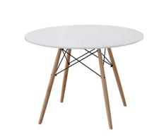VIVACE Kona Mesa de Comedor, Madera lacada, diámetro 80 x 75 cm