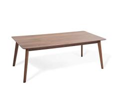 Beliani Mesa de Comedor de Madera de Caucho 200x100 cm MADOX