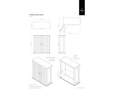 Premier Housewares - Armario de baño para la Pared con 2 Puertas (55 x 52 x 22 cm), Color Blanco