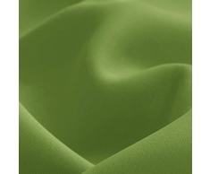 Deconovo Cortinas Dormitorio Moderno Blackout Curtain Suave para Ventanas de Habitación Juvenil 2 Paneles 140 x 245 cm Verde