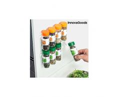 InnovaGoods Especiero Adhesivo y Divisible, PVC, Blanco, 24x3x4 cm