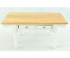 Melody Jane Casa Muñecas Roble Blanco Granja Mesa Rústico de Cocina Comedor Muebles