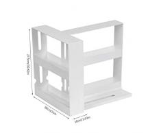 Mankoo Especiero De Pie Blanco - Práctico Estante De Especias En Estrecho Y Extensible - Eficiente Soporte De Especias para El Armario De La Cocina