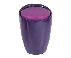 LSXIAO Hojaldre De Taburete Taburete De Baño Cesto De La Ropa Silla Redonda con Almacenamiento Carcasa Exterior Resistente Asa Portátil Fácil De Mover Asiento De Salón, 12 Colores