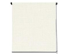 Cortina Enrollable Black Out - 100% Opaca, Tamaño 100 x 250 cm, Color Beige