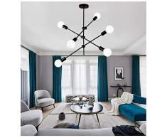 ▶ Candelabro moderno Loft Sputnik Metal Colgante Accesorio de iluminación S27 Socket Rama industrial Lámpara colgante Montaje empotrado Techo con dosel Dispositivo de iluminación Montaje empotrado, Ne