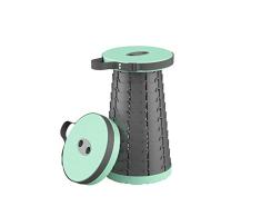 ZIXERN Silla de Camping Plegable Silla de Tijera telescópica con la ingeniería de Nylon Opcionales Barbacoa para Camping Pesca Viajar Jardín (Color : Green, Size : One Size)