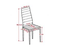 Albatros 2702 Milano Set de 4 sillas de Comedor, Beige