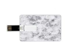8GB Forma de tarjeta de crédito de unidades flash USB Mármol Estilo de tarjeta de banco de Memory Stick Patrón de superficie de granito con detalles tormentosos Impresión de formación mineral natural,