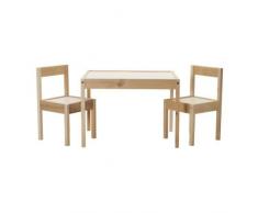 IKEA LÄTT Mesa para niños con 2 sillas, blanco, pino - 501.784.11