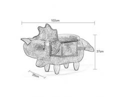 LG GL Dinosaurio de Dibujo Animado (Madera Maciza Mignon Simple Decorativo luz Confortable sofá salón Dormitorio Taburete Banco de Zapato de Cambio, Taburete de almacenaje de 5 Colores