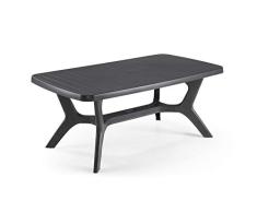 Keter - Mesa de comedor exterior Baltimore de hasta 6 plazas, Color grafito