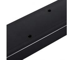 HOLZBRINK Patas de Mesa perfiles de acero 60x30 mm, forma de marco 70x72 cm, Negro Intenso, 1 Pieza, HLT-01-D-EE-9005