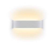 Netboat Lámpara de pared Interior 12W Moderna Apliques de Pared Blanco Cálido,Moda Agradable Luz de Ambiente perfecto para Lámpara de Decoración para