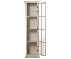 Suska-Regalos Mueble Aparador Madera Abeto Blanco, 47x34x168cm
