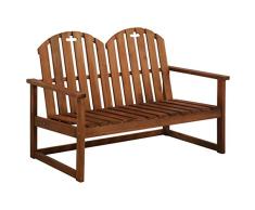 Festnight Banco de Jardín de 2 Plazas de Madera de Acacia Maciza 110 x 63 x 79 cm