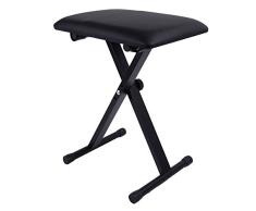 COSTWAY Banco de Teclado Piano Taburete Silla Asiento Plegable de Altura Regulable
