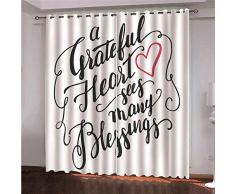 LOVEKKK Blackout Curtain Simplicidad Moderna Cortina Ocultante con 8 Ojales Suave para Ventanas de Habitación Infantil, 100% Poliéster, 2 Piezas 140x175cm(An x Al)
