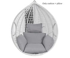 Bozaap Cojín de Asiento de Cesta Colgante oscilante, Almohadillas de Silla de Hamaca de Huevo Colgante Cojín de Asiento de Silla Impermeable para jardín de Patio