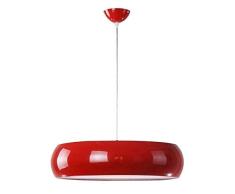 Lámpara Iluminación colgante moderna nordica Rosca E27 para el Restaurante Dormitorio Sala de Estudio Loft Pasillo 45 cm diámetro color rojo 45209