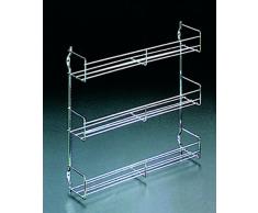 Metaltex 364613010 - Estantería metálica de 3 estantes para Especias (30 x 7 x 30 cm)