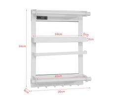 SoBuy® Especiero de pared,estante de cocina con portarrollo, frigorífico Colgador,blanco,L 26cm,FRG247-K-W,ES