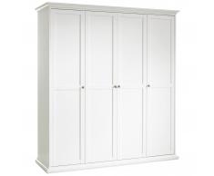 Armario Pariso (4 puertas, blanco)