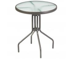 Mesa de café Larissa (redonda, vidrio opalino)