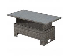 Mesa de jardín Colombo (regulable en altura, gris)