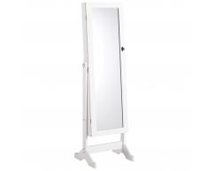 Espejo joyero Lone (145 cm de alto, blanco)