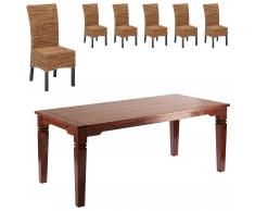Set Cuba/Rio (mesa grande + 6 sillas)