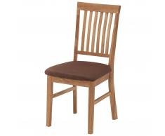 Silla de comedor Royal Oak (Roble macizo aceitado, Marrón)